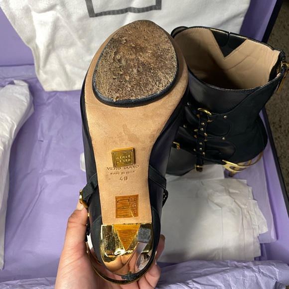 Herve Leger Peep Toe Gladiator Stiletto Boots - Picture 9 of 14